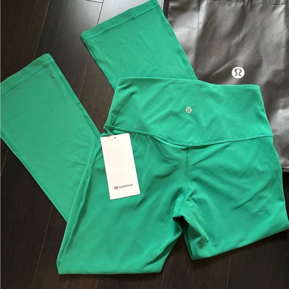 LULULEMON ALIGN MINI-FLARE PANT REGULAR LENGTH IN CASCADIA GREEN SZ 6 NWT - Picture 3 of 7